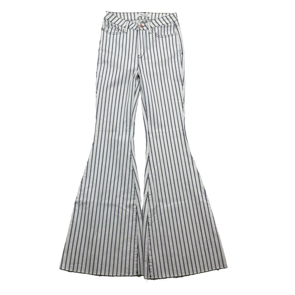 Judy Blue Ultra High Rise‎ Pin Stripe Super Flare Striped Jeans Women 5/27
